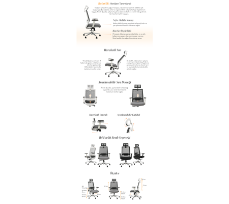 Dante Yönetici Koltuk Beyaz