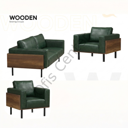 Wooden 1 Ad. 3 lü, 2 Ad. Tekli Kanepe Takımı