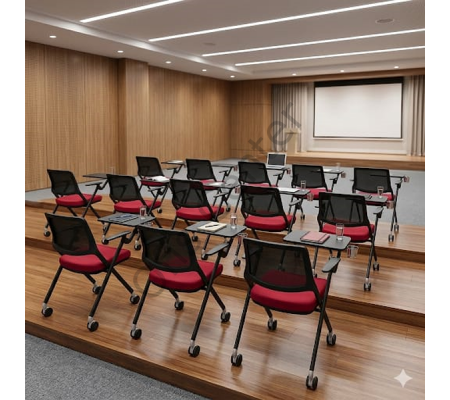 Pera Yazı Tablalı Katlanabilir Konferans Sandalyesi