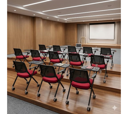 Pera Yazı Tablalı Katlanabilir Konferans Sandalyesi